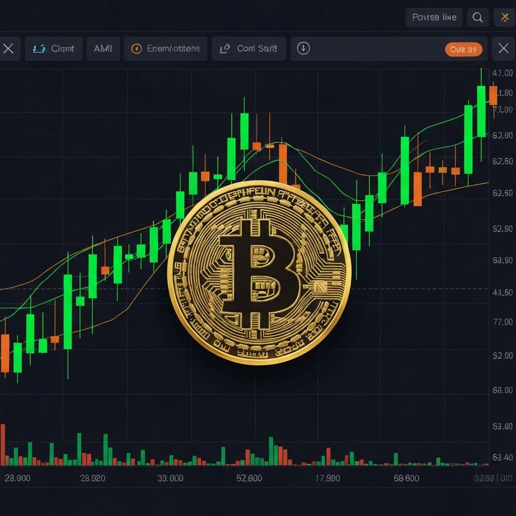 Bitcoin price chart showing surge past $87,000