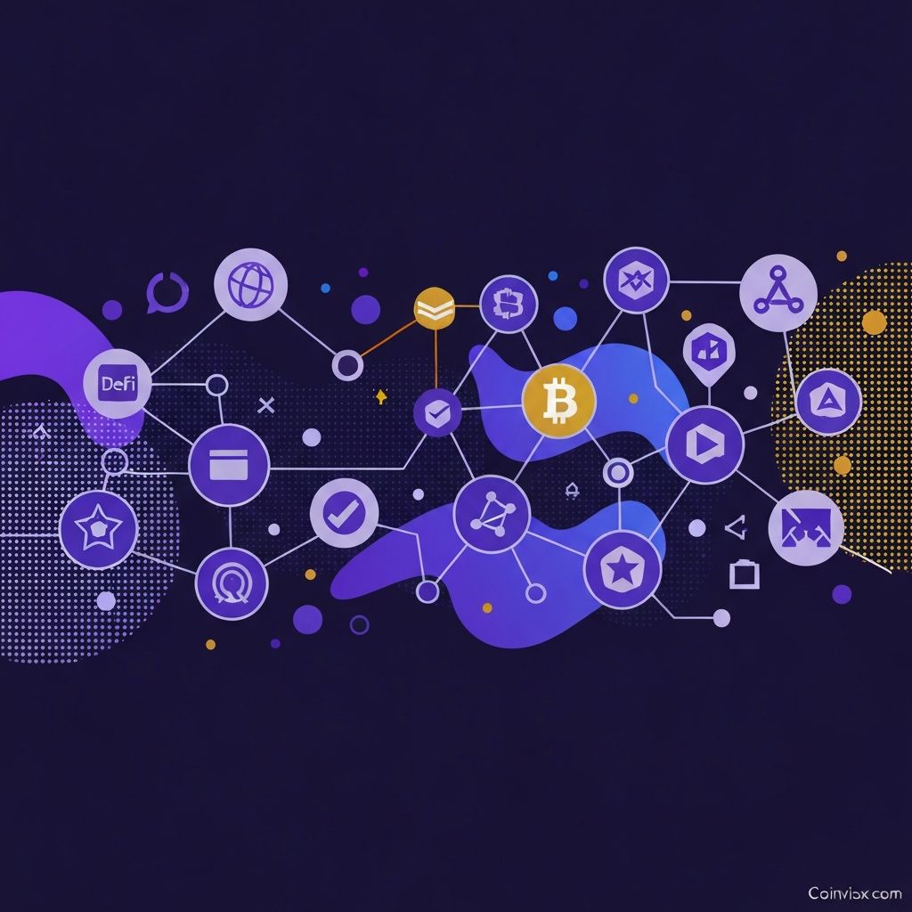 Popular altcoin categories and types visualization